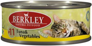 Berkley:> Корм для кошек Berkley тунец с овощами  №11 консервы 100г .В зоомагазине ЗооОстров товары производителя Berkley (Беркли) Германия. Доставка.