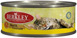 Berkley:> Корм для кошек Berkley говядина с олениной №12 консервы 100г .В зоомагазине ЗооОстров товары производителя Berkley (Беркли) Германия. Доставка.