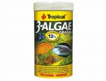 Корм для рыб Tropical 3-Algae Flakes корм с водорослями для пресноводных и морских рыб хлопья 12г