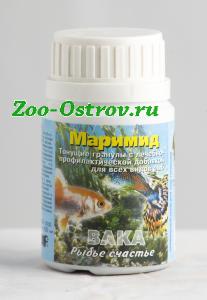 Вака:> Корм для рыб Вака Маримид с лечебно-профилактической добавкой, гранулы 100мл .В зоомагазине ЗооОстров товары производителя БИОСФЕРА (ВАКА) Россия. Доставка.