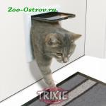 Дверца для кошки Trixie с двумя функциями, белая  14,7х15,8см 38601