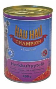 Hau Hau:> Корм для собак Hau-Hau Champion кусочки говядины в желе для собак консервы 400г .В зоомагазине ЗооОстров товары производителя Hau Hau (Хау-Хау) Финляндия. Доставка.