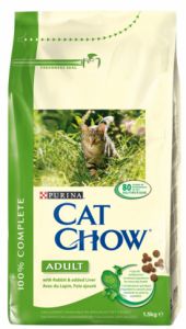 Cat Chow:> Корм для кошек Cat Chow Adult Rabbit & Liver кролик-печень для взрослых сухой 0,4кг .В зоомагазине ЗооОстров товары производителя Cat Chow. Доставка.