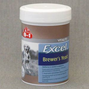 8in1:> Витаминная добавка для собак 8in1 Excel brewer`s yeast пивные дрожжи с чесноком 140 тб .В зоомагазине ЗооОстров товары производителя 8in1(8в1) Германия. Доставка.