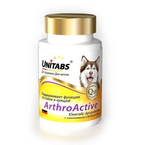 Unitabs:> Витаминно-минеральный комплекс для собак Unitabs ArthroАctive с Q10 100тб .В зоомагазине ЗооОстров товары производителя Экопром (Россия). Доставка.