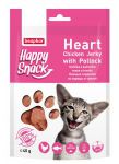 Лакомства Beaphar Happy Snack Нежные сердечки из курицы и трески для кошек 40г