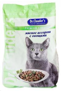 Dr.CLAUDER:> Корм для кошек Dr.Clauder's мясное ассорти с овощами для взрослых кошек сухой 400гр .В зоомагазине ЗооОстров товары производителя Dr.CLAUDER (Дк.КЛАУДЕР) Германия. Доставка.