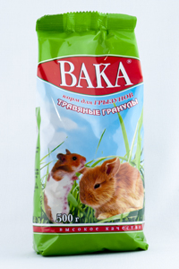 ВАКА:> Корм Вака ВК Травяные гранулы для грызунов 500г .В зоомагазине ЗооОстров товары производителя БИОСФЕРА (ВАКА) Россия. Доставка.