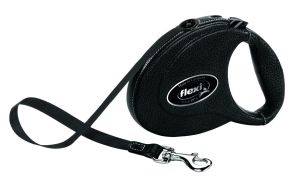 FLEXI:> Поводок-рулетка Flexi Leather чёрный (M) 5м до 25кг ременной .В зоомагазине ЗооОстров товары производителя FLEXI (ФЛЕКСИ) Германия. Доставка.
