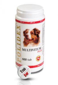 Polidex:> Витаминно-минеральная добавка для собак Polidex Мультивитум плюс 500 тб .В зоомагазине ЗооОстров товары производителя Polidex(Полидэкс) Россия. Доставка.