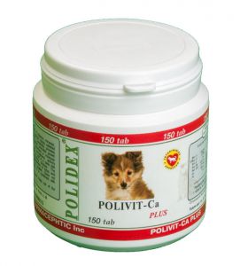 Polidex:> Витаминно-минеральная добавка для собак Polidex Поливит Кальций плюс 150 тб .В зоомагазине ЗооОстров товары производителя Polidex(Полидэкс) Россия. Доставка.