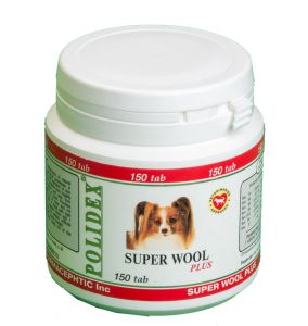 Polidex:> Витаминно-минеральная добавка для собак Polidex Супер Вул плюс 150 тб .В зоомагазине ЗооОстров товары производителя Polidex(Полидэкс) Россия. Доставка.