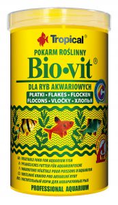TROPICAL:> Корм для рыб Tropical Bio-vit растительный корм для аквариумных рыб хлопья 100г .В зоомагазине ЗооОстров товары производителя TROPICAL. Доставка.