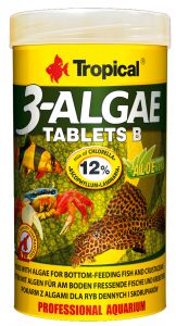 TROPICAL:> Корм для рыб Tropical 3-Algae Tablets A корм с водорослями для пресноводных и морских рыб таблетки 36г .В зоомагазине ЗооОстров товары производителя TROPICAL. Доставка.
