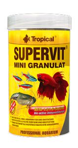 TROPICAL:> Корм для рыб Tropical Supervit Mini Granulat Основной корм для малых декоративных рыб и ракообразных гранулы 65г .В зоомагазине ЗооОстров товары производителя TROPICAL. Доставка.