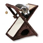 Домик Trixie Miguel для кошки  коричневый-бежевый, плюш 44770