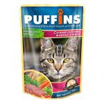 Корм для кошек Puffins Ягненок кусочки в желе консервы 100г 