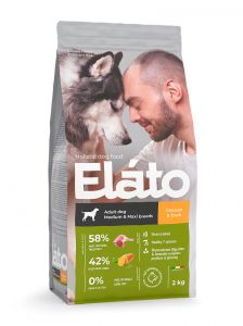 Elato:> Корм для собак Elato Holistic для взрослых собак средних и крупных пород с курицей и уткой,  .В зоомагазине ЗооОстров товары производителя Elato (Италия). Доставка.