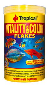 TROPICAL:> Корм для рыб Tropical Vitality & Color высокобелковый красящий корм для аквариумных рыб хлопья 20г .В зоомагазине ЗооОстров товары производителя TROPICAL. Доставка.
