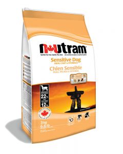 Nutram:> Корм для собак Nutram Sensitive Dog Skin, Coat&Stomach Здоровая кожа, шерсть и желудок .В зоомагазине ЗооОстров товары производителя Nutram (Нутрам) Канада. Доставка.